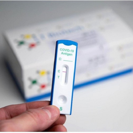 Medicinos priemonė - LT Biotech® greitasis COVID-19 antigeno testas. 