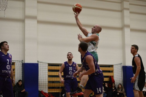 KK ,,Statyba"(violetiniai marškinėliai)  KK ,,Statyba" iš antro karto visgi įveikė vis dar  lygos čempionus komandą ,,Rumšiškės“ . 